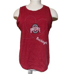 NEW Ohio State Buckeyes OSU Colosseum Heart Sleeveless Tank Top Shirt Womens M